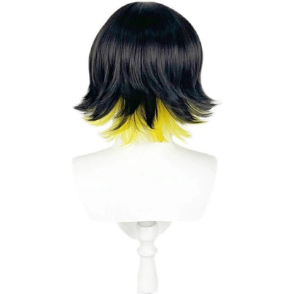 Blaue Locken Bachira Meguru Kurzes Mix-Haar Basic Perücke