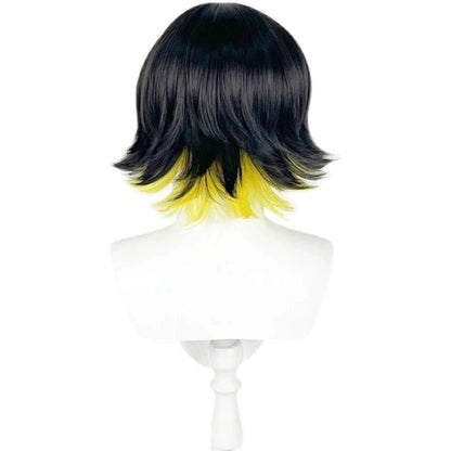Blaue Locken Bachira Meguru Kurzes Mix-Haar Basic Perücke