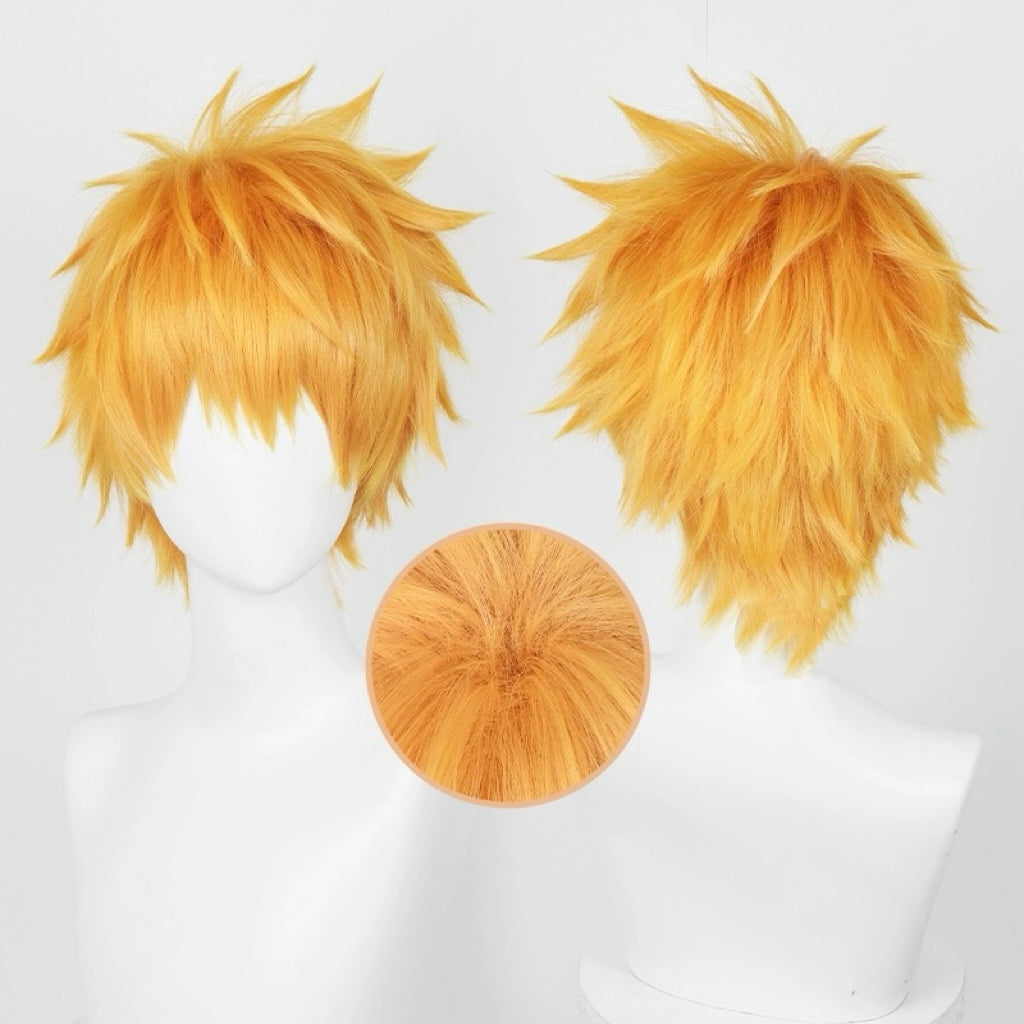Blaue Locken Kunigami Rensuke Kurzes oranges Haar Basic Perücke