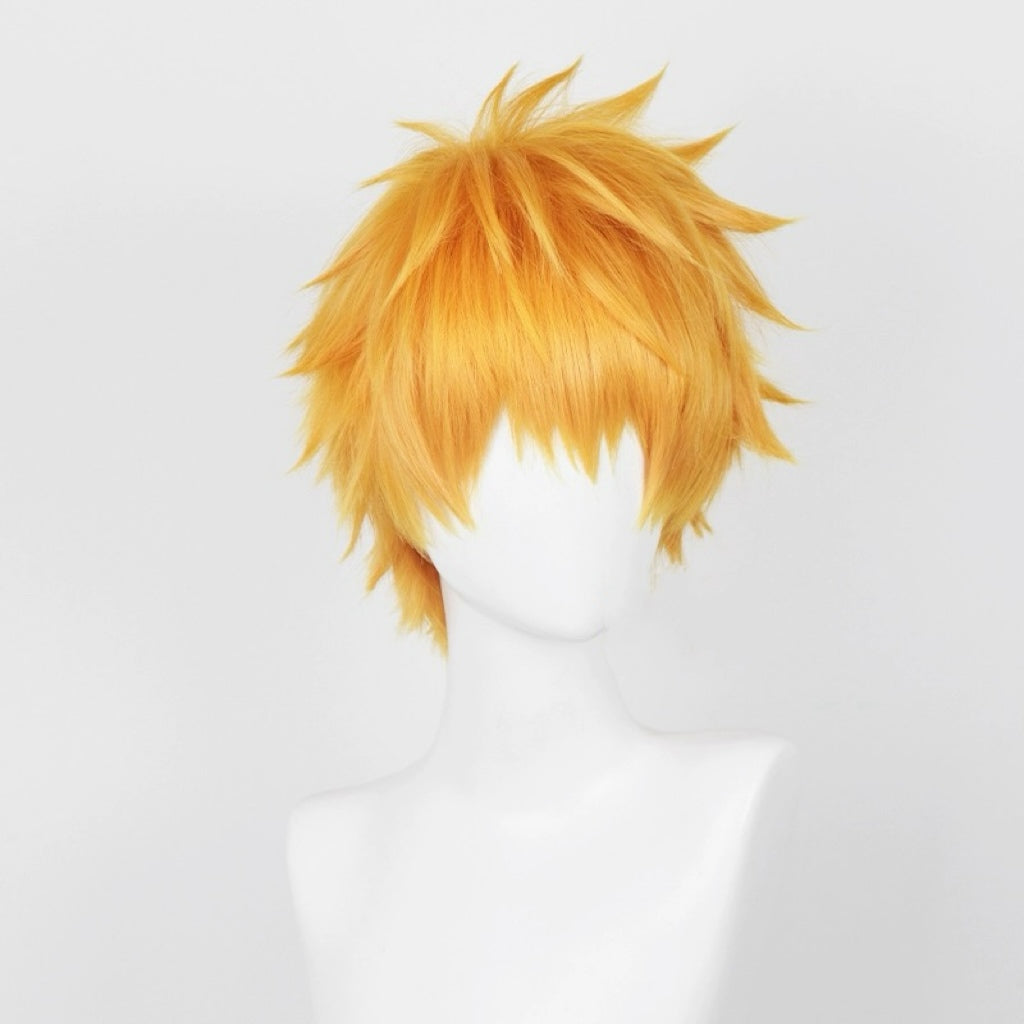 Blaue Locken Kunigami Rensuke Kurzes oranges Haar Basic Perücke