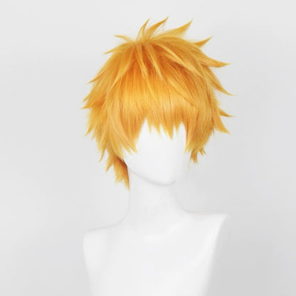 Blaue Locken Kunigami Rensuke Kurzes oranges Haar Basic Perücke