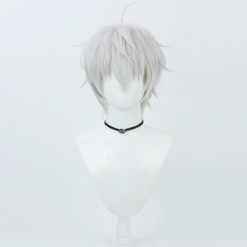 Blaue Locken Nagi Seishiro Kurzes weißes Haar Basic Perücke