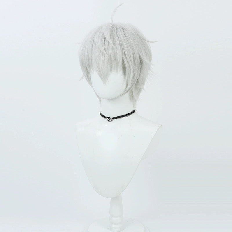 Blaue Locken Nagi Seishiro Kurzes weißes Haar Basic Perücke