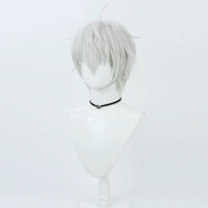 Blaue Locken Nagi Seishiro Kurzes weißes Haar Basic Perücke