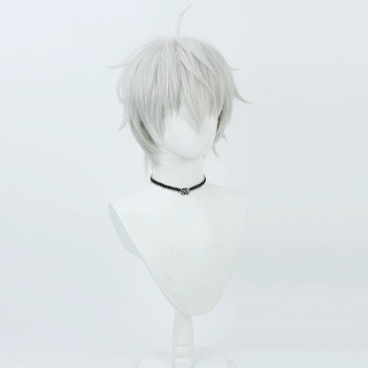 Blaue Locken Nagi Seishiro Kurzes weißes Haar Basic Perücke