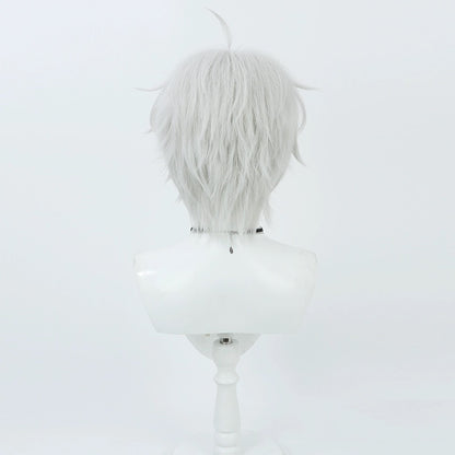 Blaue Locken Nagi Seishiro Kurzes weißes Haar Basic Perücke