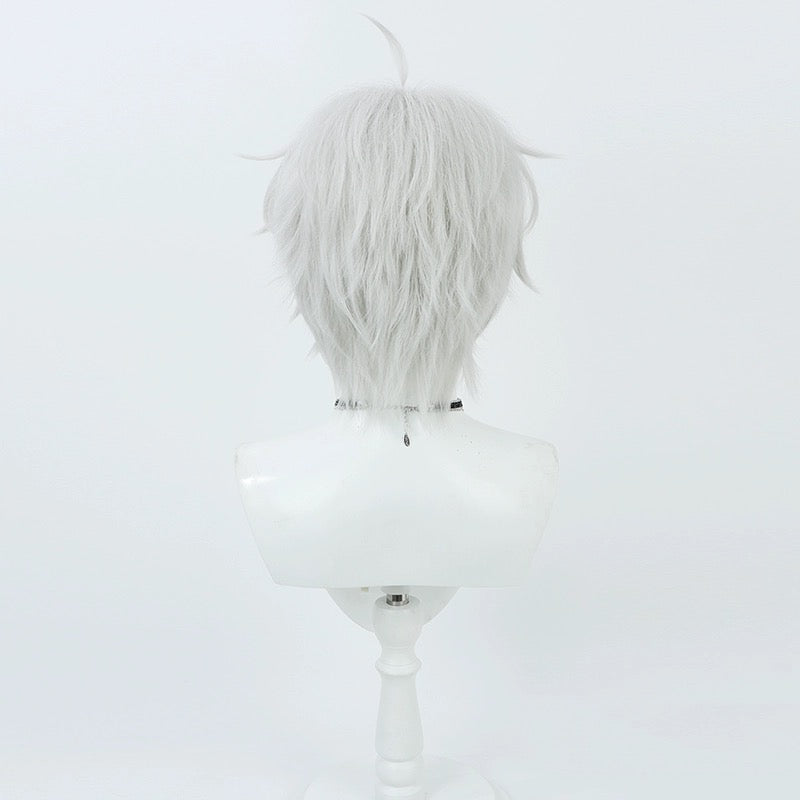 Blaue Locken Nagi Seishiro Kurzes weißes Haar Basic Perücke