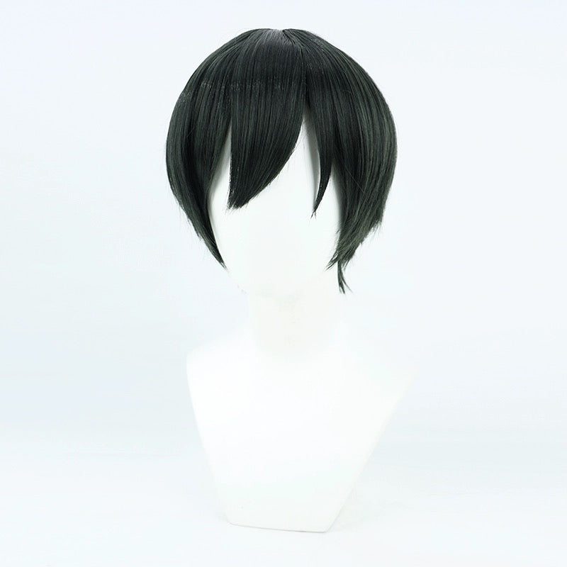 Blue Lock Rin Itoshi Short Green Hair Basic Wig