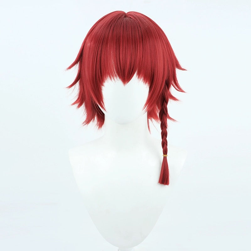 Blue Lock Ranze Kurona Kurzes rotes Haar Basic Perücke