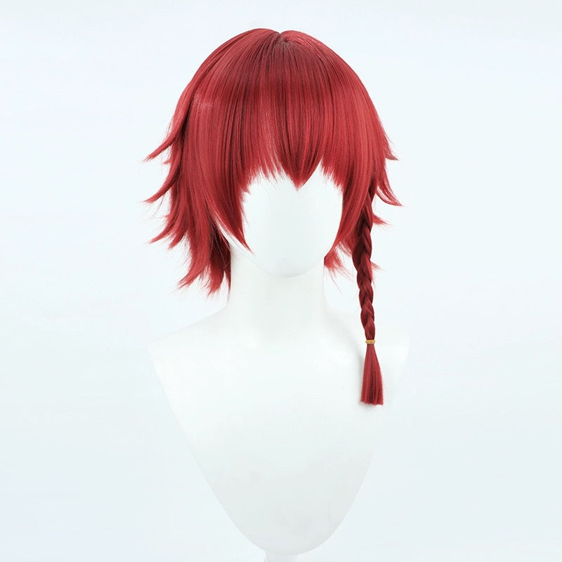 Blue Lock Ranze Kurona Kurzes rotes Haar Basic Perücke