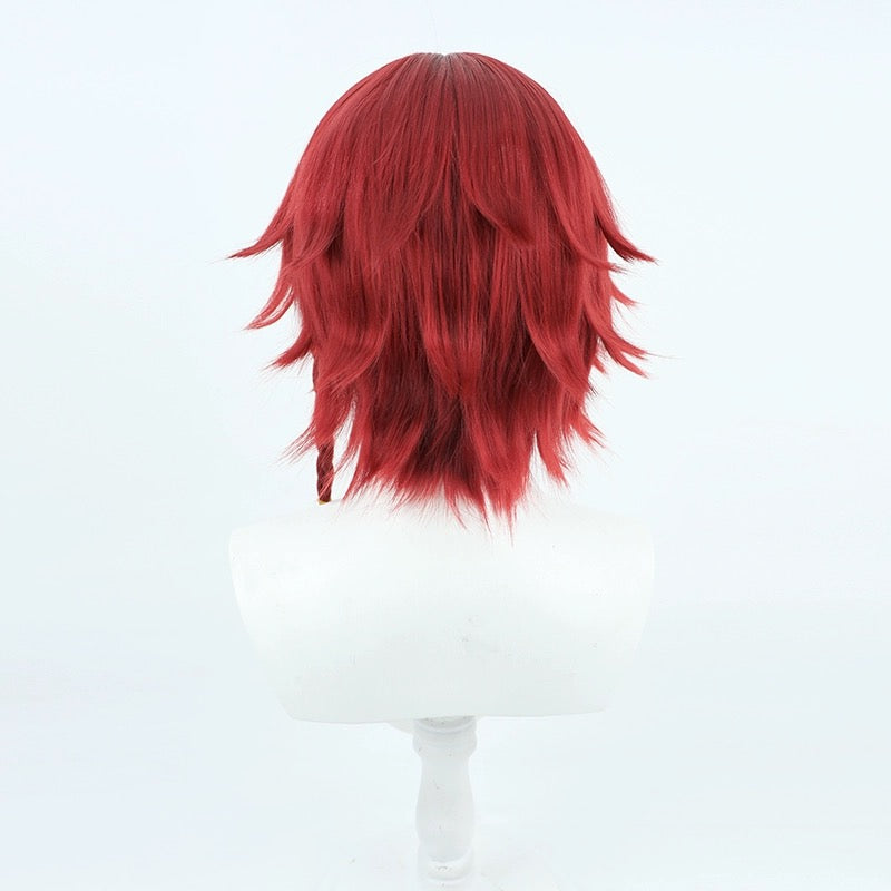 Blue Lock Ranze Kurona Kurzes rotes Haar Basic Perücke