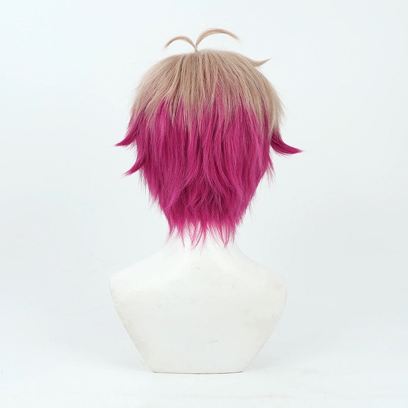 Alexis Ness – Kurzes Mix-Haar – Basic-Perücke mit blauen Locken