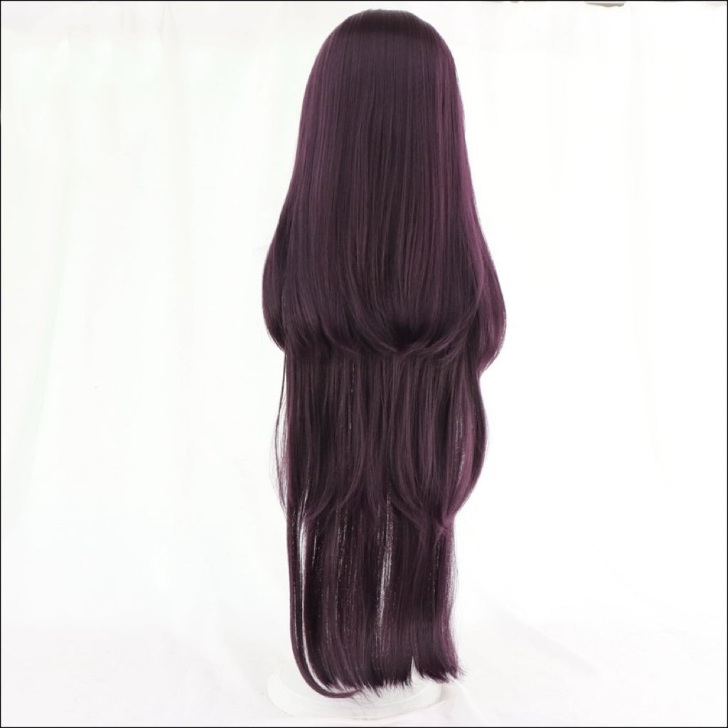 Danganronpa Mikan Tsumiki Long Dark Purple Hair Basic Wig