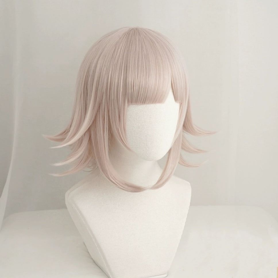 Danganronpa Nanami ChiaKi Short Pink Hair Basic Wig