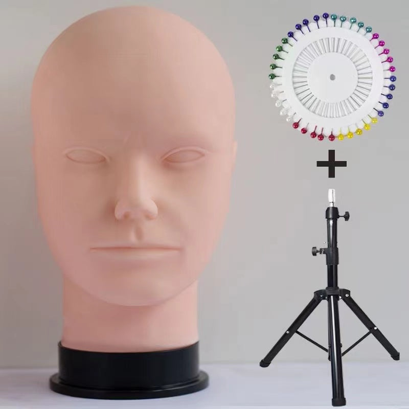 Bald Mannequin Head Male Professional Cosmetology For Wig Making, Display Wigs