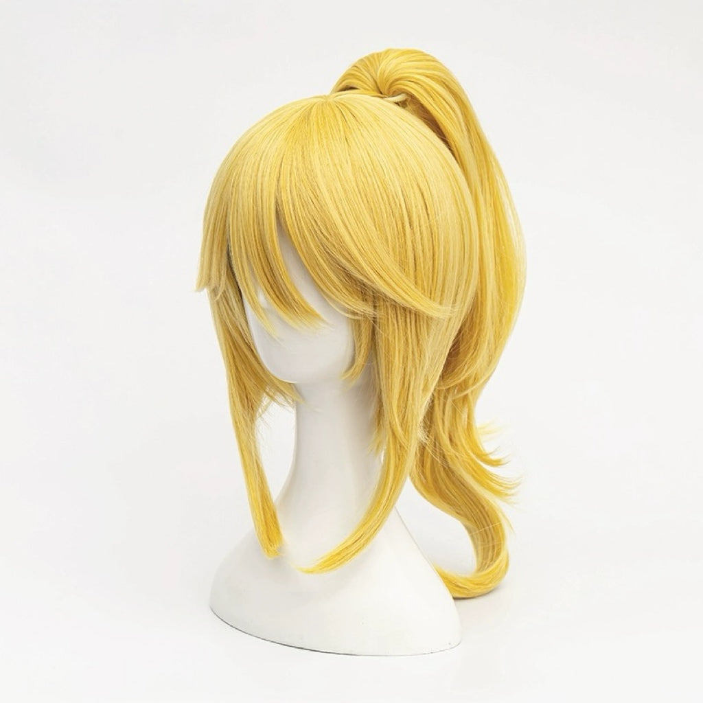 Super Mario Bowser Koopa Long Yellow Hair Basic Wig