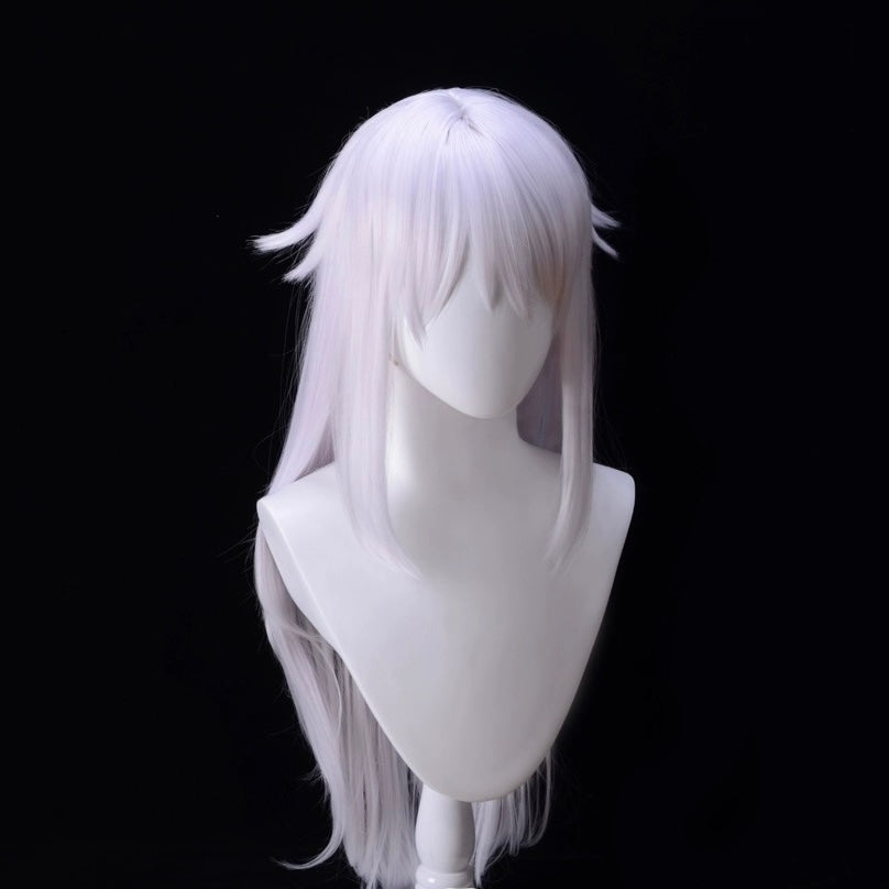 Super Mario Kingboo Lange silber-lila Haare Basic Perücke