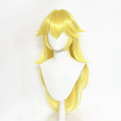 Super Mario Prinzessin Peach Lange gelbe Haare Basic Perücke