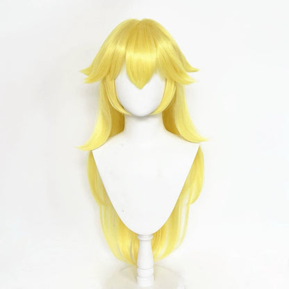 Super Mario Prinzessin Peach Lange gelbe Haare Basic Perücke