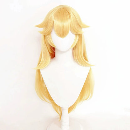 Super Mario Prinzessin Peach Lange gelbe Haare Basic Perücke