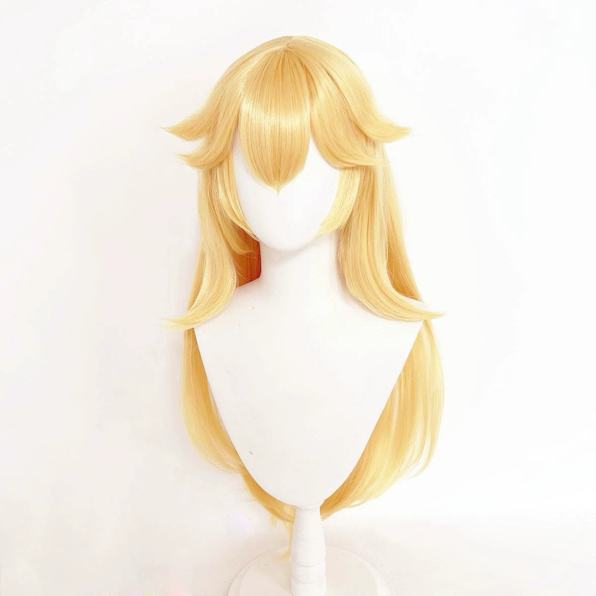 Super Mario Prinzessin Peach Lange gelbe Haare Basic Perücke