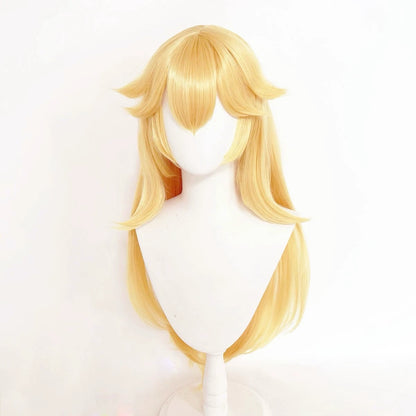 Super Mario Prinzessin Peach Lange gelbe Haare Basic Perücke