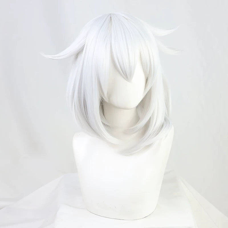 Genshin Impact Paimon Short White Hair Basic Wig