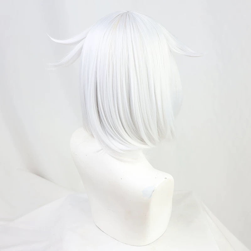 Genshin Impact Paimon Short White Hair Basic Wig