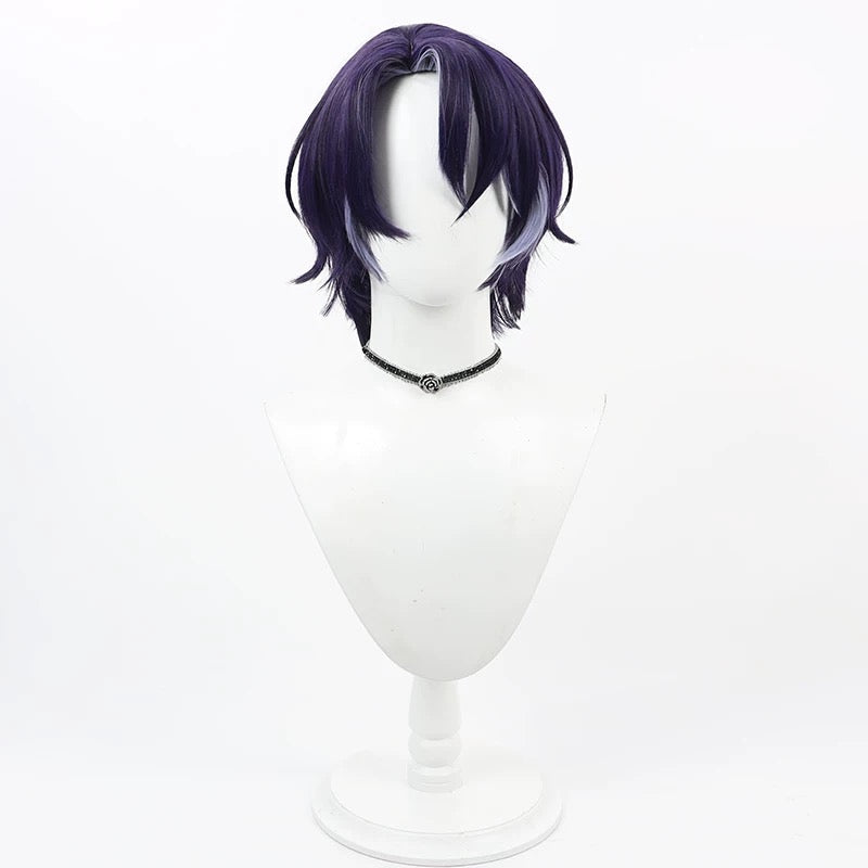 Honkai: Star Rail Dr.Ratio Short Purple Hair Basic Wig