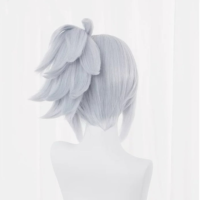 Zenless Zone Zero Soldier 11 Short Silver Bule Hair Basic Wig