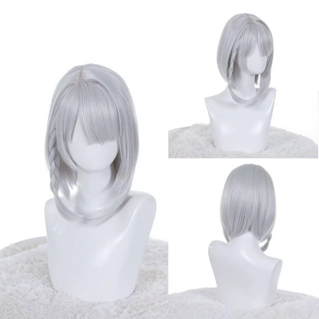 Zenless Zone Zero Anby Demara Short Silver Hair Basic Wig