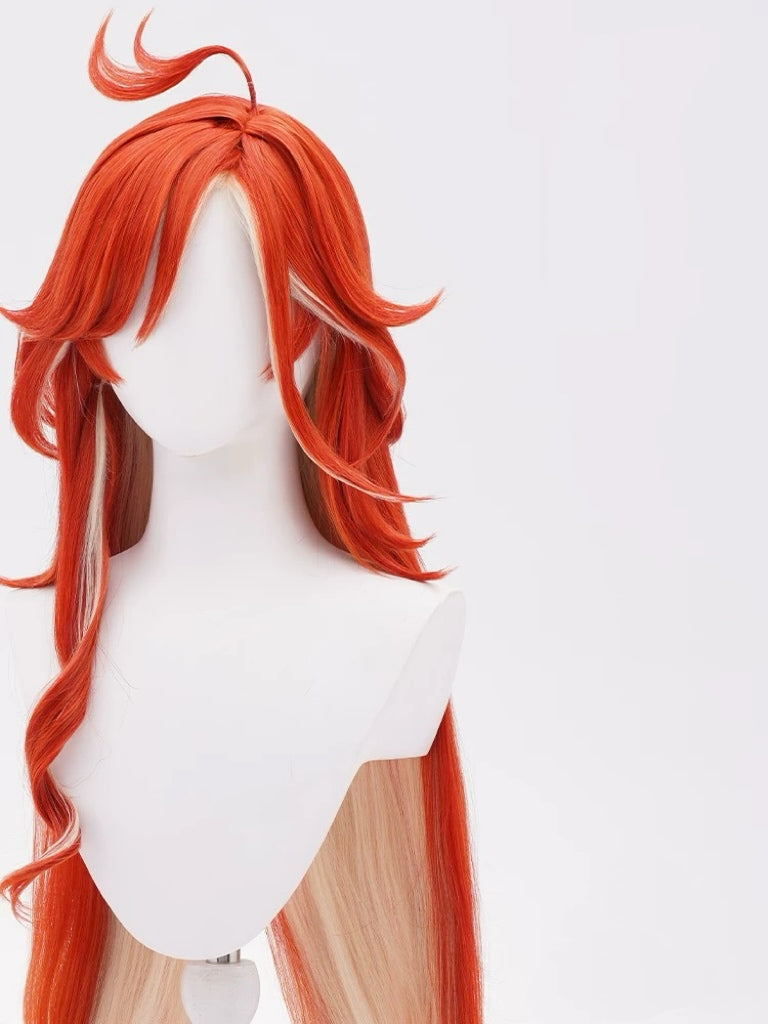 Genshin Impact Mavuika Long Red Hair Basic Wig