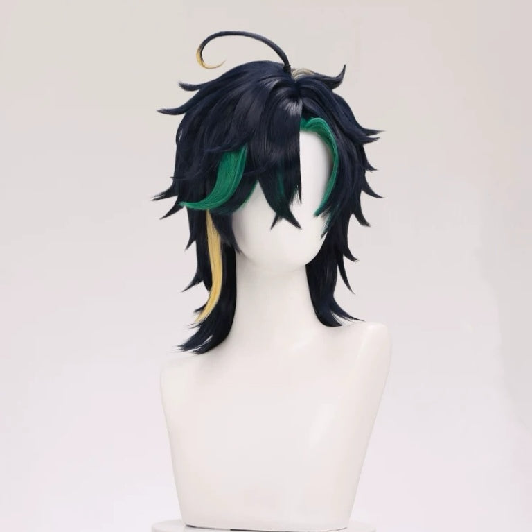 Genshin Impact Kinich Short Dark Blue Hair Basic Wig