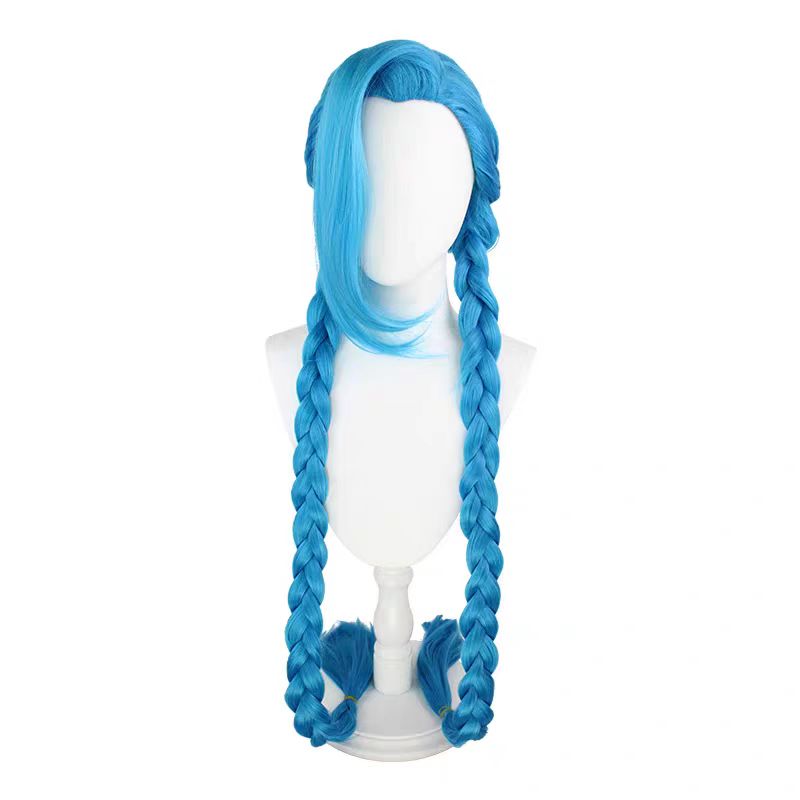 League of Legends & Arcane Jinx Long Blue Hair Basic Wig