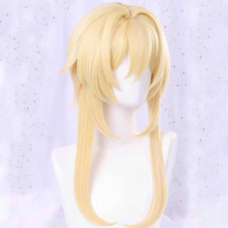 Genshin Impact Lumine Long Yellow Hair Basic Wig