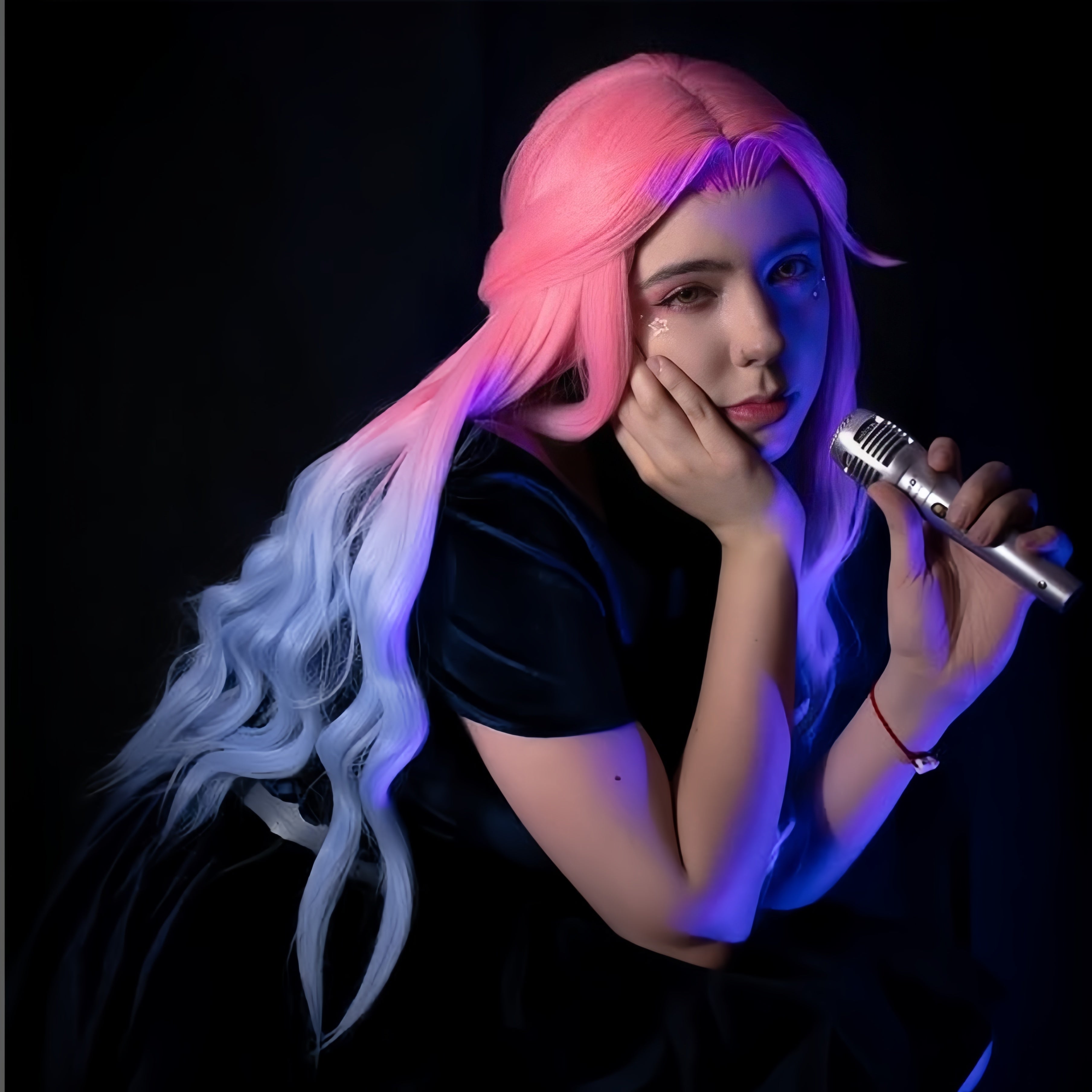 Alien Stage Mizi Long Pink Hair Basic Wig