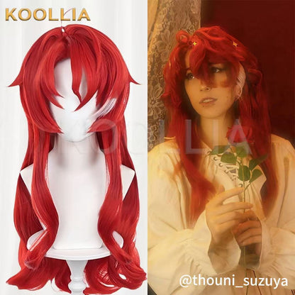 Honkai: Star Rail Argenti Long Red Hair Basic Wig