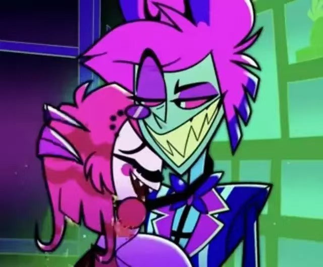 Alastor from Hazbin (neon form) Commission Wig