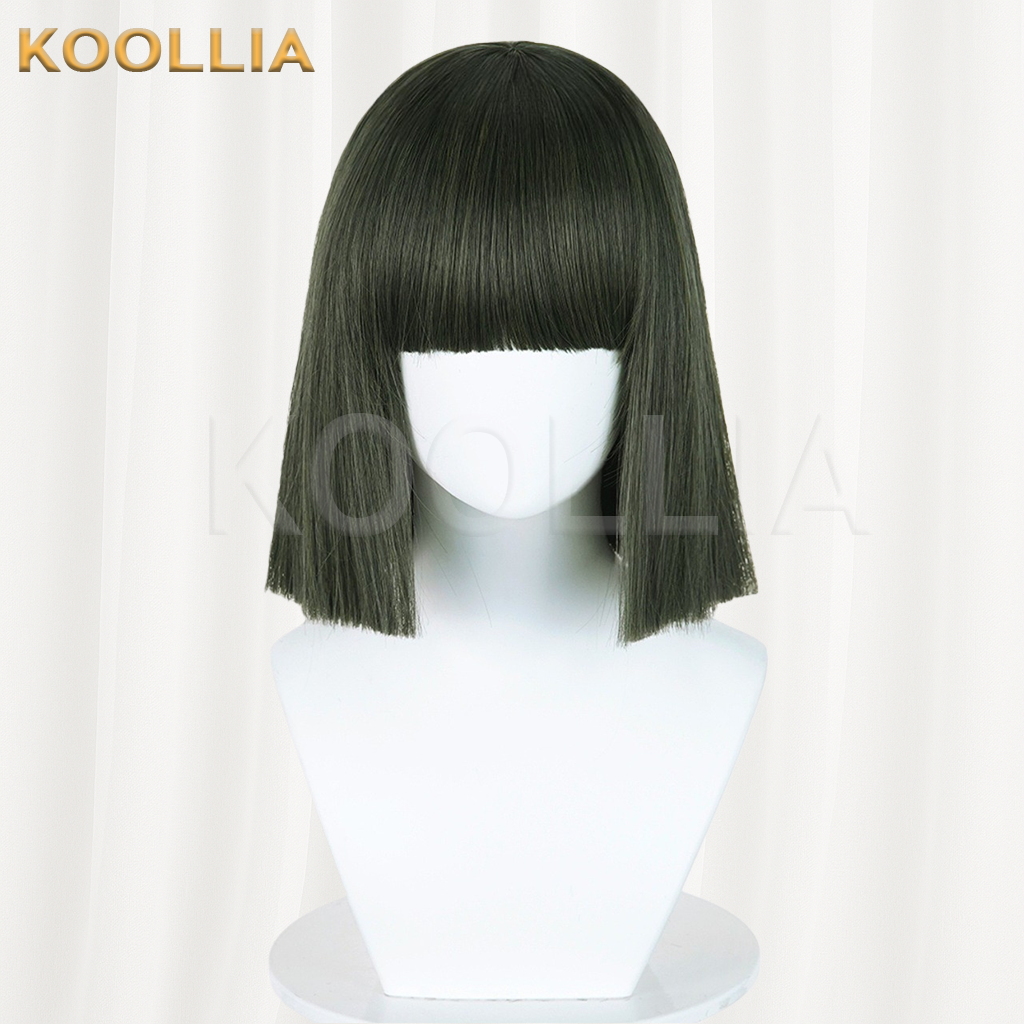 Spirited Away Haku Solid Dark Green Basic Wig