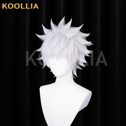 Hunter x Hunter Killua Short Silvery White Hair Basic Wig