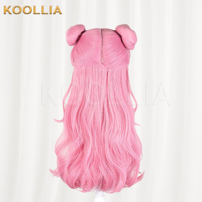 You and I Are Polar Opposites Miyu Suzuki Pink Long Double Bun Basic Wig