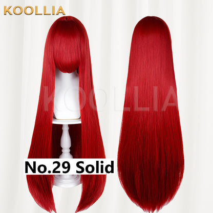 Thickened All-purpose 100cm High Temperature Root Boost Basic Wig with Scalp Top (Around 600g)