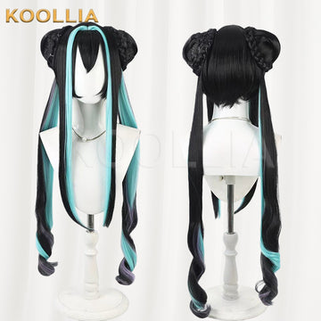 Multi-angle display of NIKKE: Goddess of Victory Siren black blue basic wig