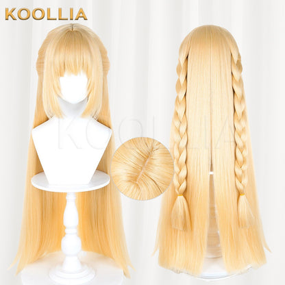 Zenless Zone Zero Nomu Light Cream Gold Long Double Braided Basic Wig