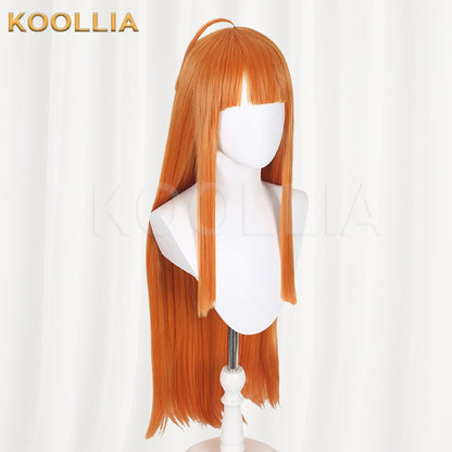 Persona5 Futaba Sakura Pure Orange Long Straight Basic Wig