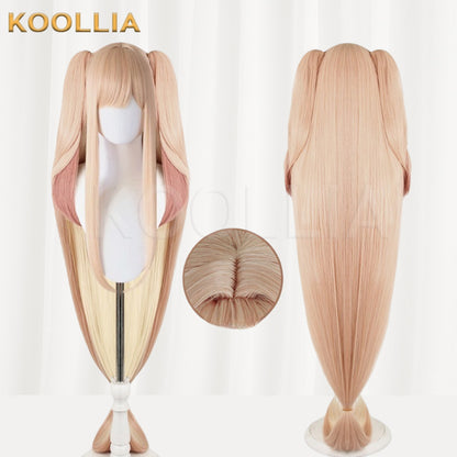 Hyperdimension Kaguya Hime Light Blonde Pink Ombre Long Basic Wig