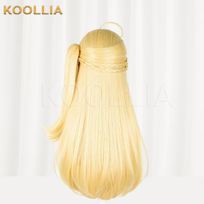 Zenless Zone Zero Cici Fu Light Blonde Clip-on Ponytail Basic Wig