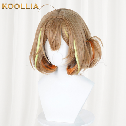 Goddess of Victory: NIKKE Anis Light Brown With Green & Orange Ombre Basic Wig