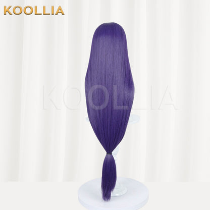 Hikaru no Go Fujiwara no Sai Dark Purple Middle Part Straight Long Basic Wig