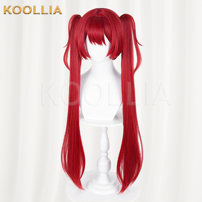 Honor of Kings Angela Solid Bright Red Basic Wig